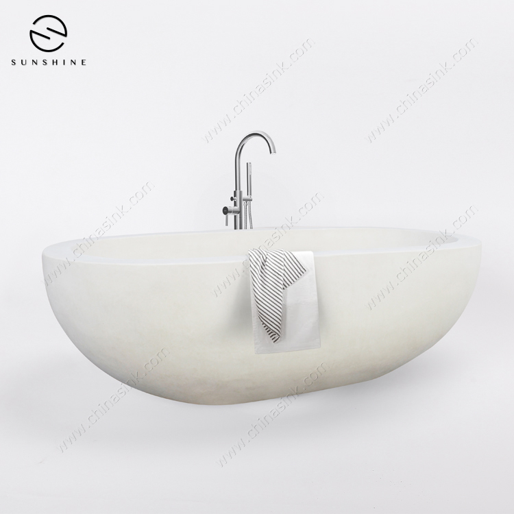 Wholesale Unique Natural Limestone Marble Freestanding Bath Tub 
