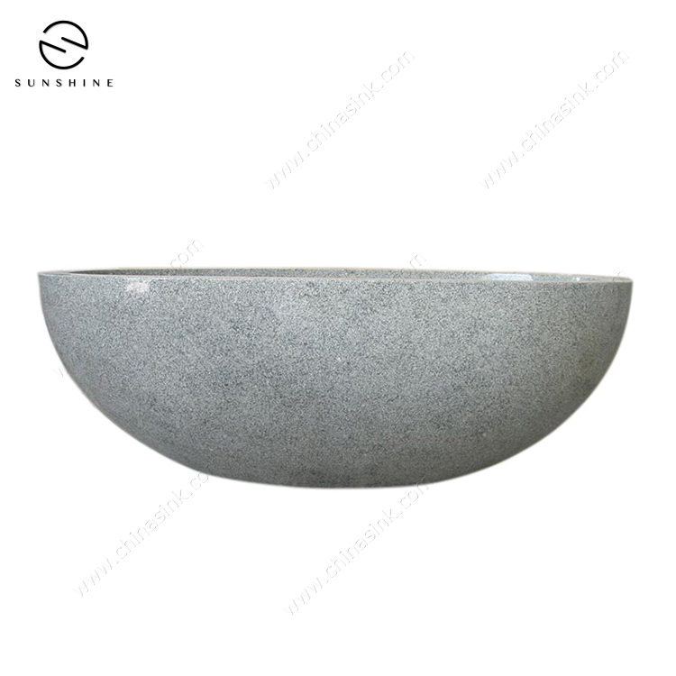 Cheap Natural Light Gray G603 Granite Oval Bathtubs