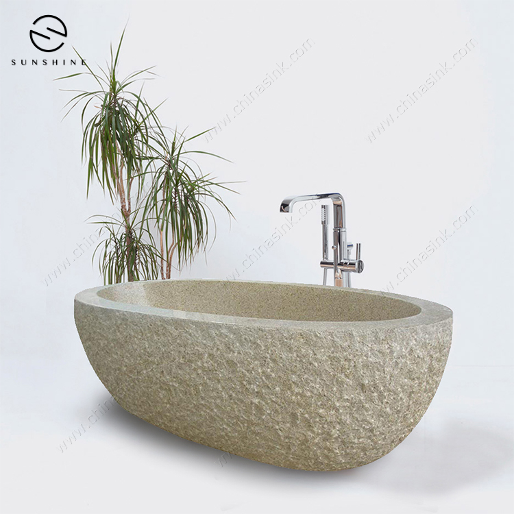 山东锈石浴缸定制 G682石头浴缸生产厂家 天然大理石浴缸工厂